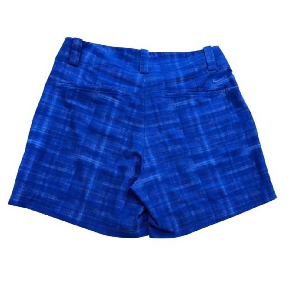 Nike Dri-FIT Plaid Performance Golf Shorts Womens 2 Blue - Picture 2 of 11